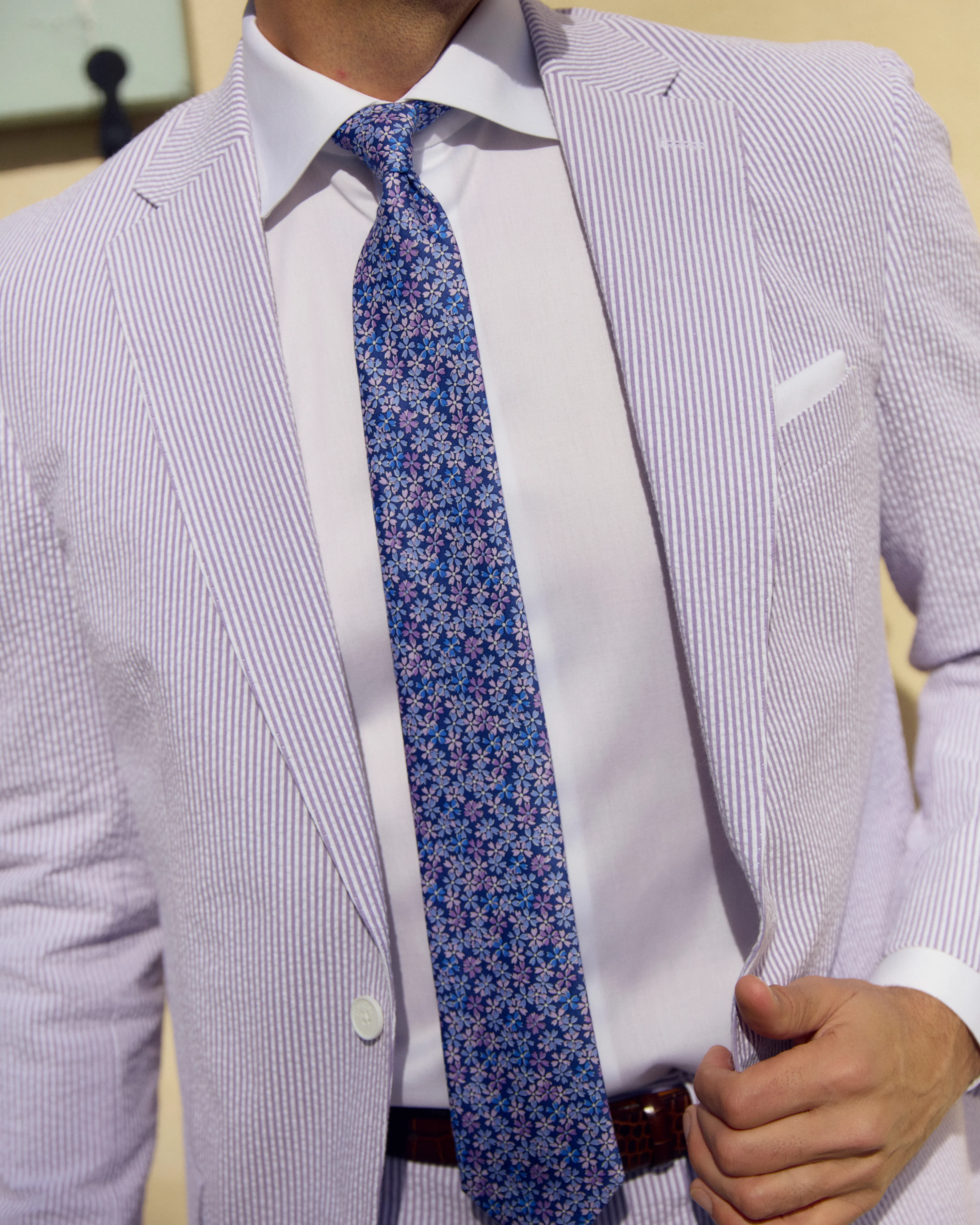 Purple Haze Seersucker Stretch Sport Coat | Seersucker Suit Separates - Image 5