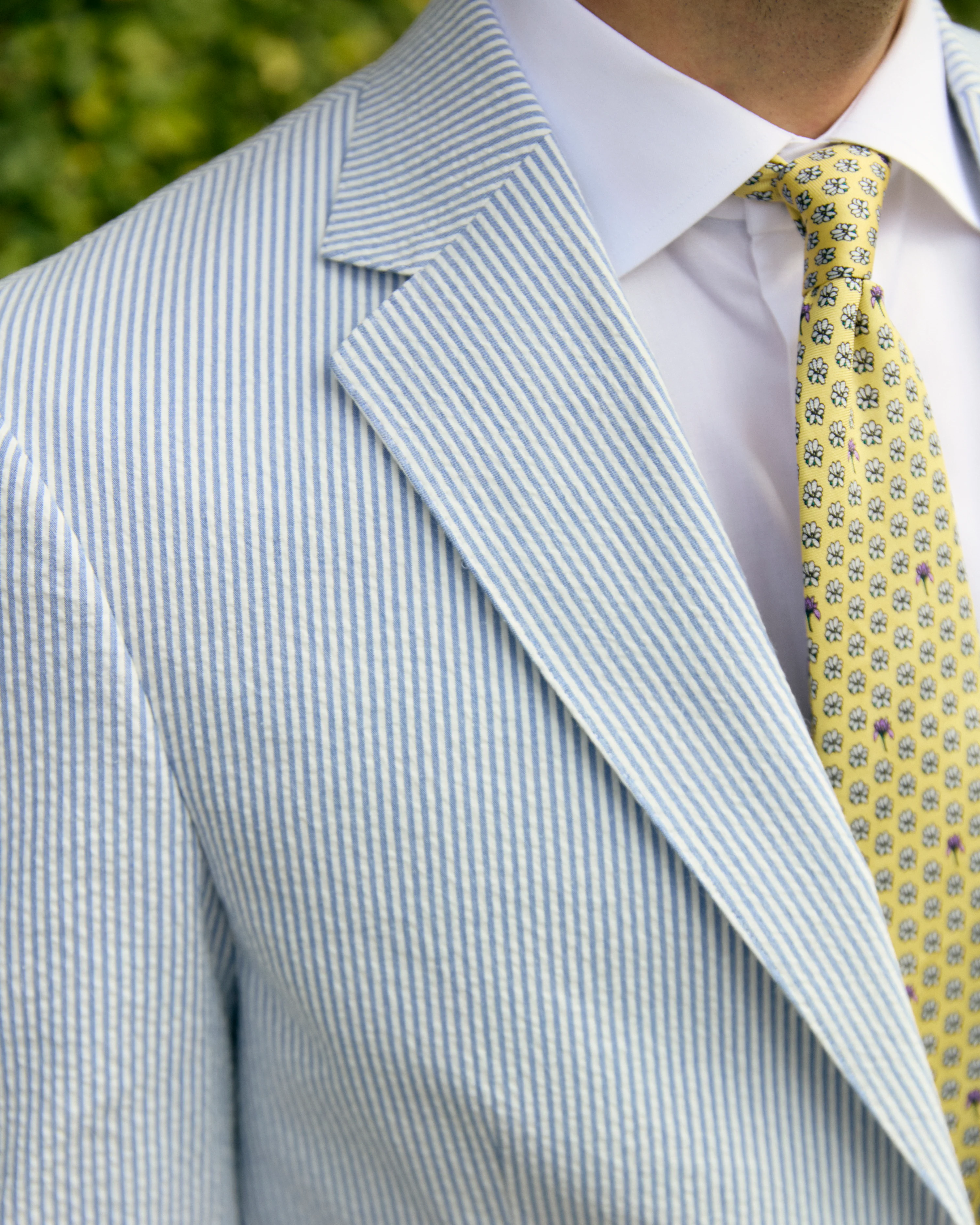 Sapphire Blue Seersucker Stretch Sport Coat | Seersucker Suit Separates - Image 7